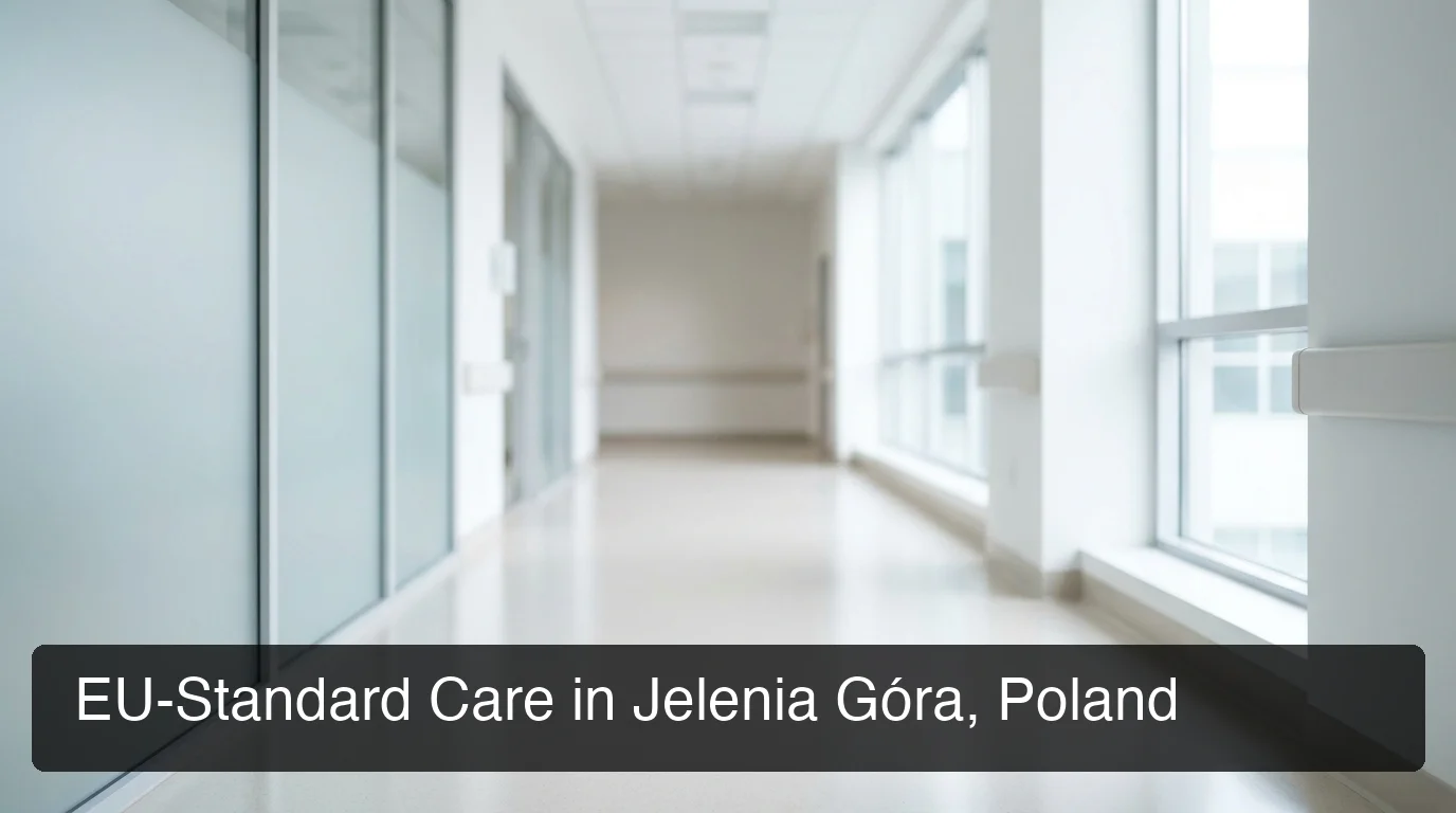 KCM Clinic modern surgical facility in Jelenia Góra showing EU-standard hospital environment for knee replacement surgery abroad