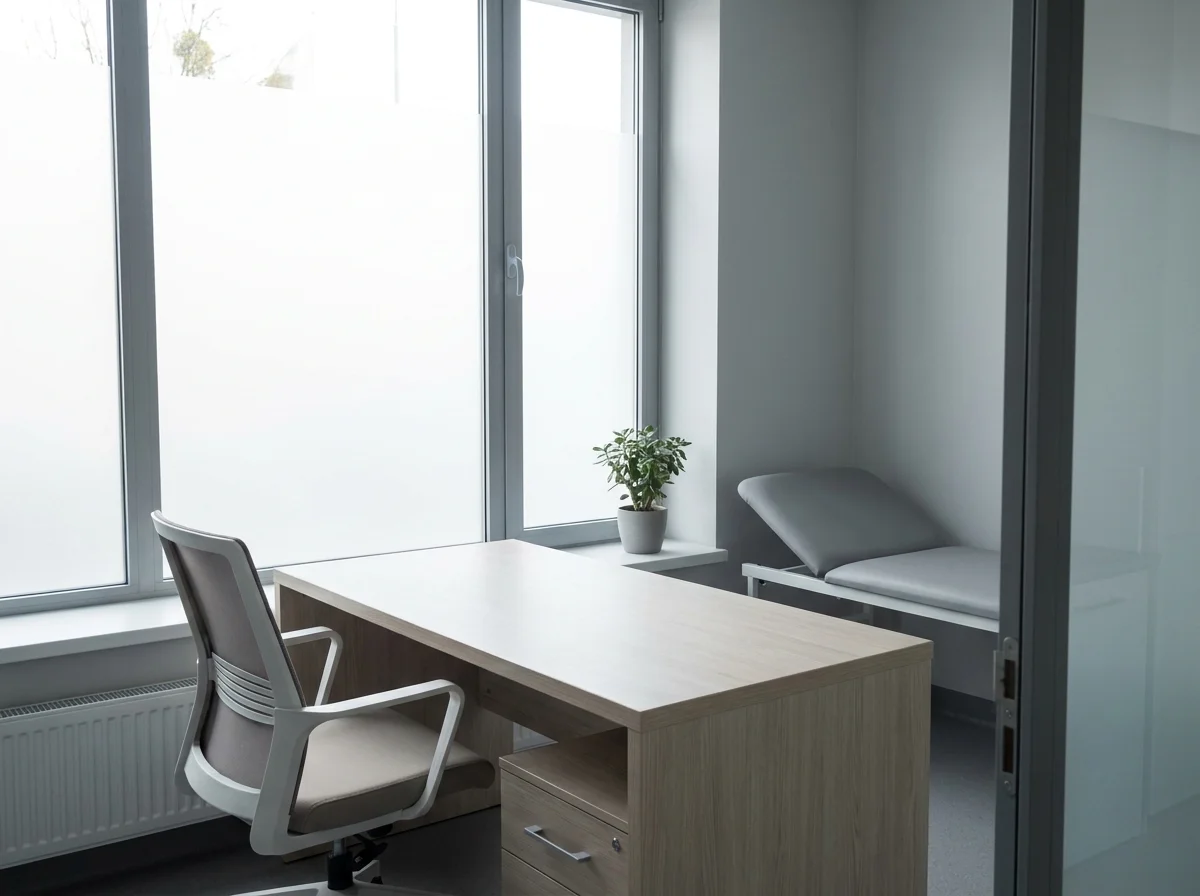 Modern clinical consultation room used for longevity and biomarker assessment