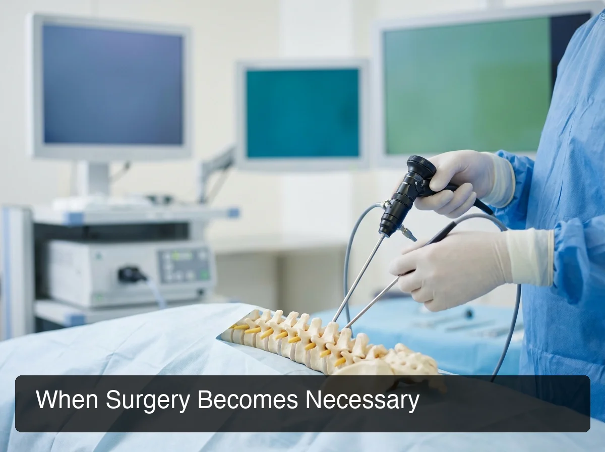 KCM Clinic osteoporosis surgery showing endoscopic spine equipment in a modern operating theater