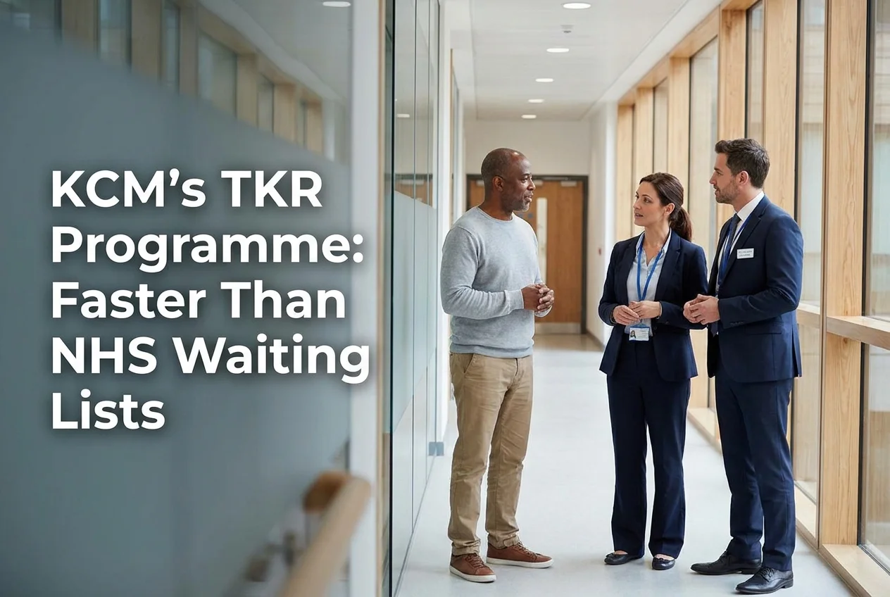 International patient coordination at a modern surgical hospital, representing KCM Clinic's TKR programme